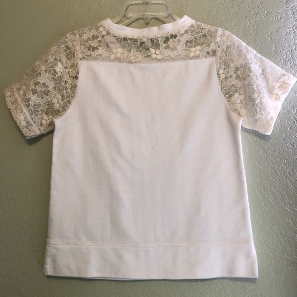 J. Crew Lace Sleeve Sweatshirt - Picture 3 of 7